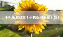 手机版泡泡堂（手机版泡泡堂下载）