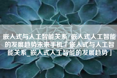 嵌入式与人工智能关系_嵌入式人工智能的发展趋势未来手机「嵌入式与人工智能关系_嵌入式人工智能的发展趋势」